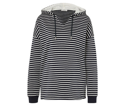 Mikina s kapucňou, tmavomodrá prúžkovaná