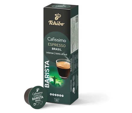 Balenie a kapsula Cafissimo Barista Espresso Brasil.