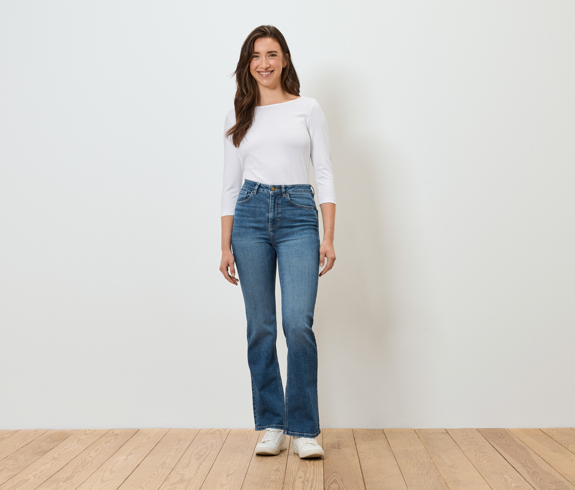 Tchibo - Bootcut džínsy – strih »Lou«, modré