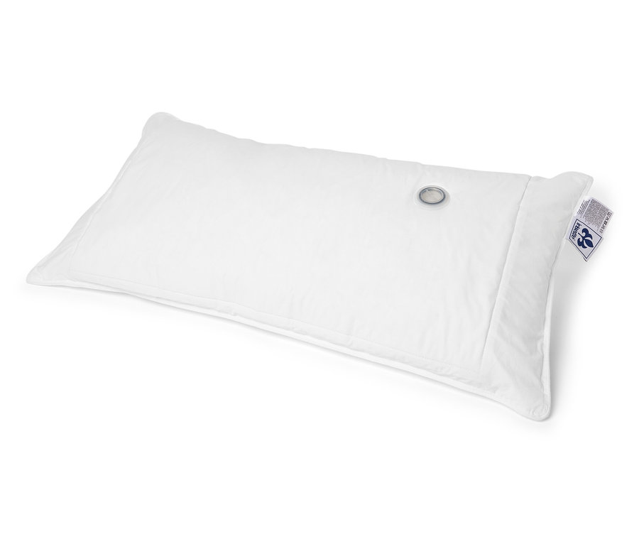 Biely vodný vankúš irisette® na bielom pozadí.