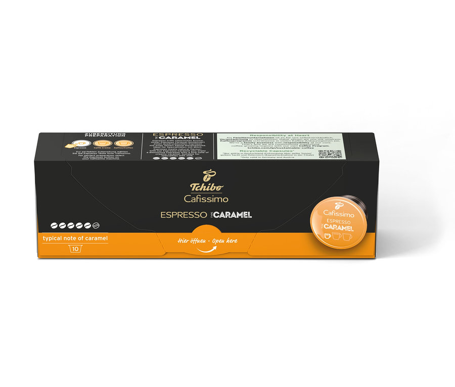Balenie Cafissimo Flavoured Edition Espresso Caramel s 10 kapsulami.