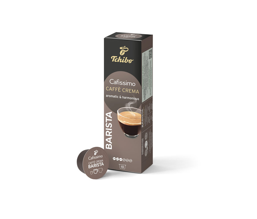 Balenie a kapsula Cafissimo BARISTA Caffè Crema.