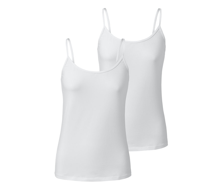 Dve biele tielka Tielka, 2 ks, na sebe.