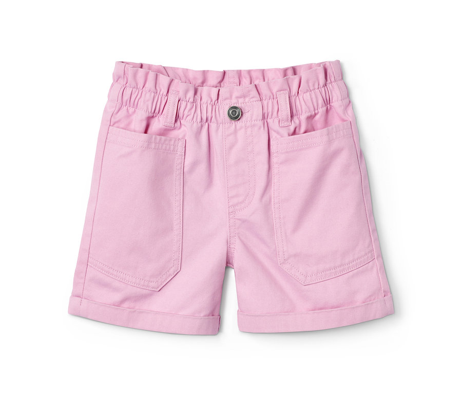 Ružové denimové šortky z biobavlny s vreckami.