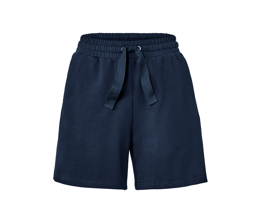 Tmavomodré športové šortky z teplákoviny.