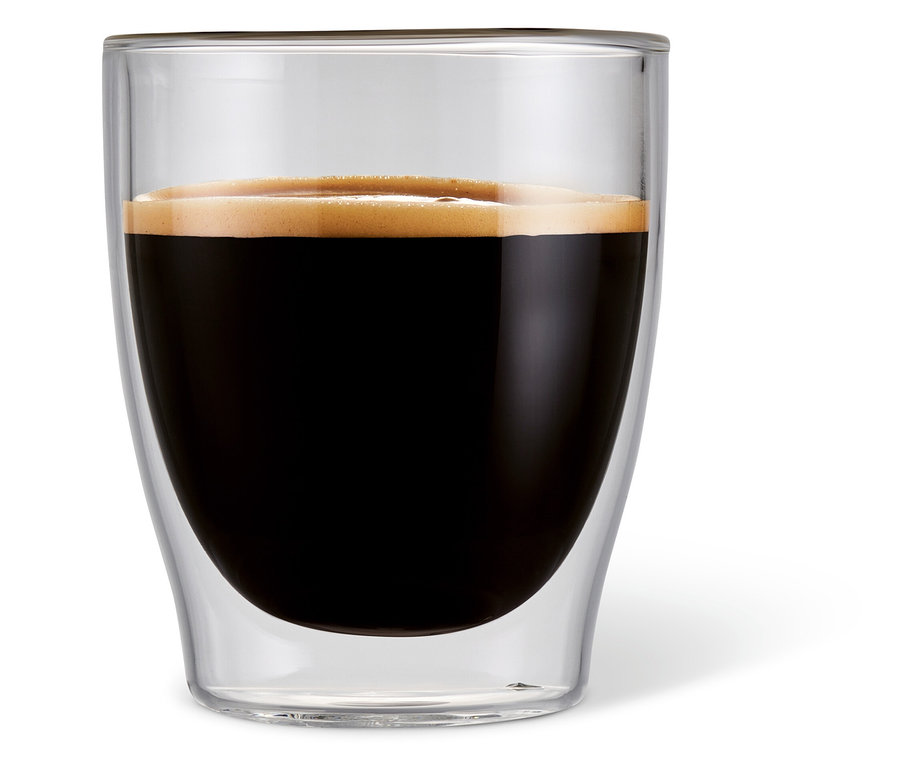 Espresso v dvojstennej pohári.