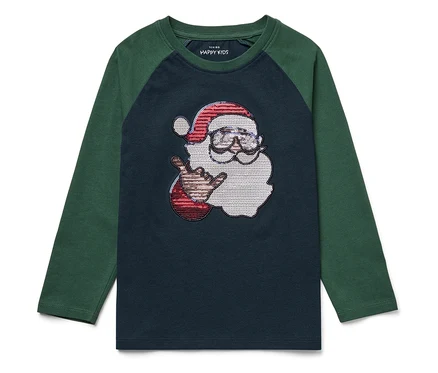 Tričko s dlhým rukávom s obrázkom Santa Clausa.