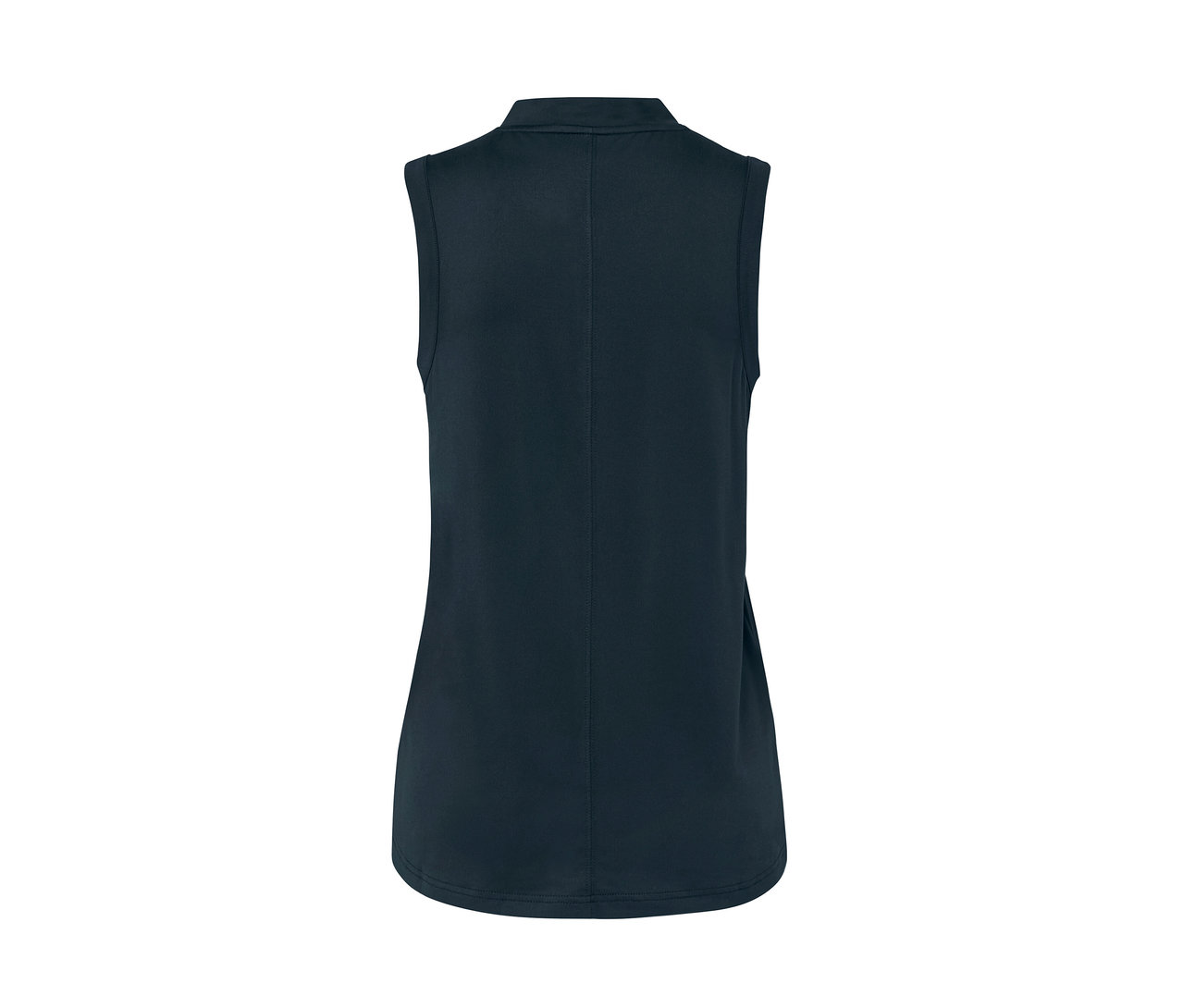 Tmavomodrý funkčný top zobrazený zozadu.