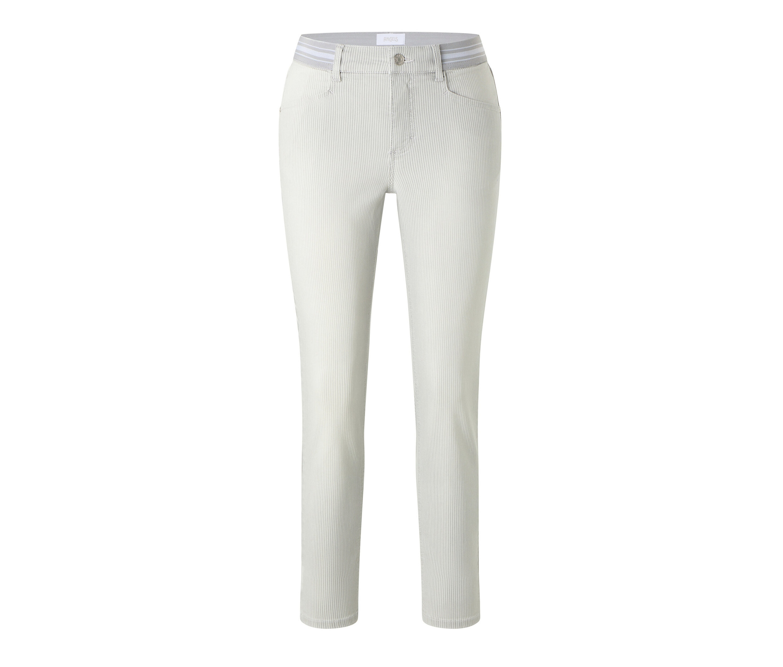 E-shop Angels džínsy "Ornella Sporty" strih Slim Fit 7/8, svetlosivé