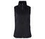 Čierna prešívaná vesta bez rukávov so zipsom po celej dĺžke.