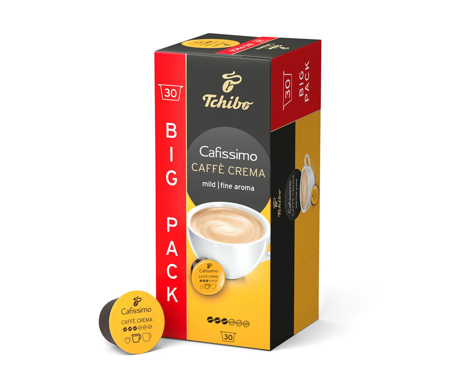 Balenie 30 kapsúl Cafissimo Caffè Crema mild.