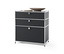 Čierna kovová komoda »CN3« s 3 zásuvkami.