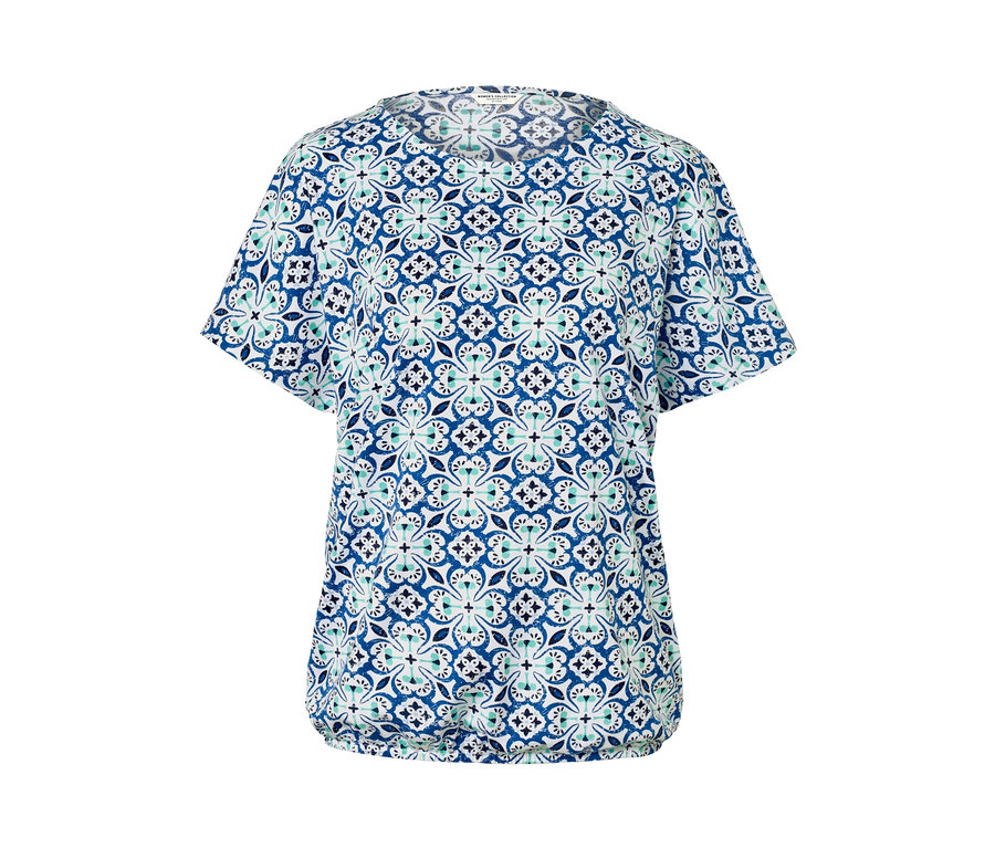 Blúzkové tričko s celoplošnou potlačou.