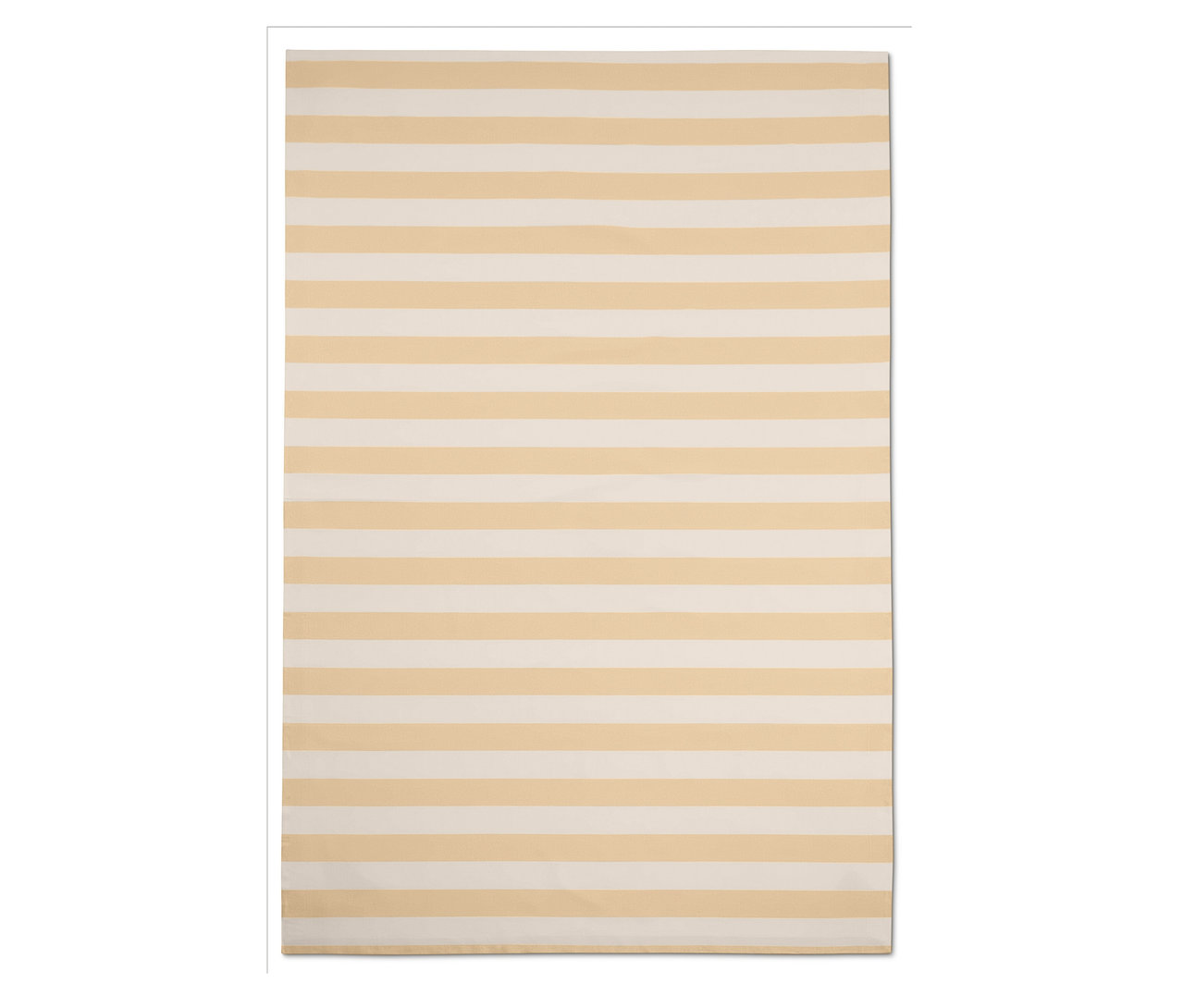 Béžovo-biely pruhovaný obrus.