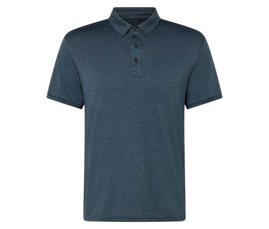 Tmavomodrá polokošeľa s gombíkovým zapínaním.