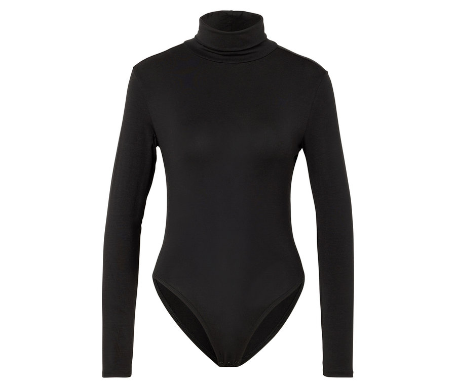 Čierne body s dlhým rukávom a rolákom.