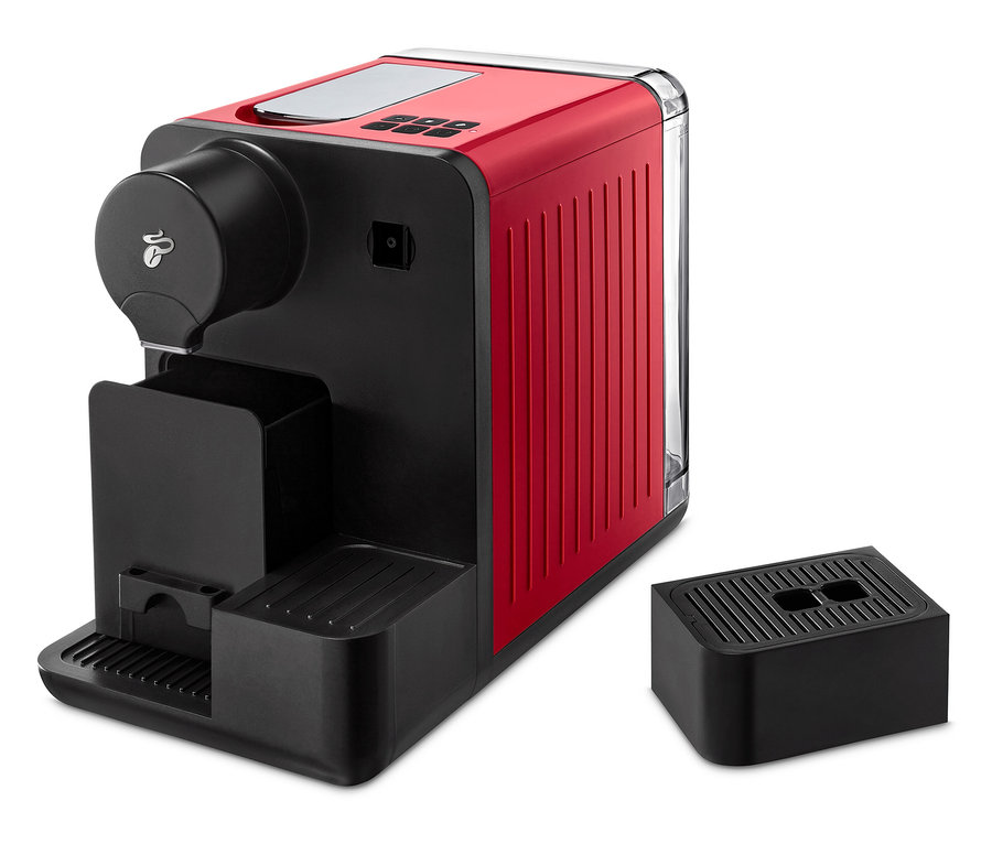 Červený kávovar Cafissimo milk.