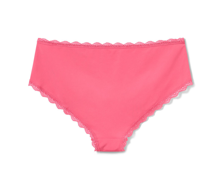 Ružové bokové nohavičky s čipkou, 2 ks.