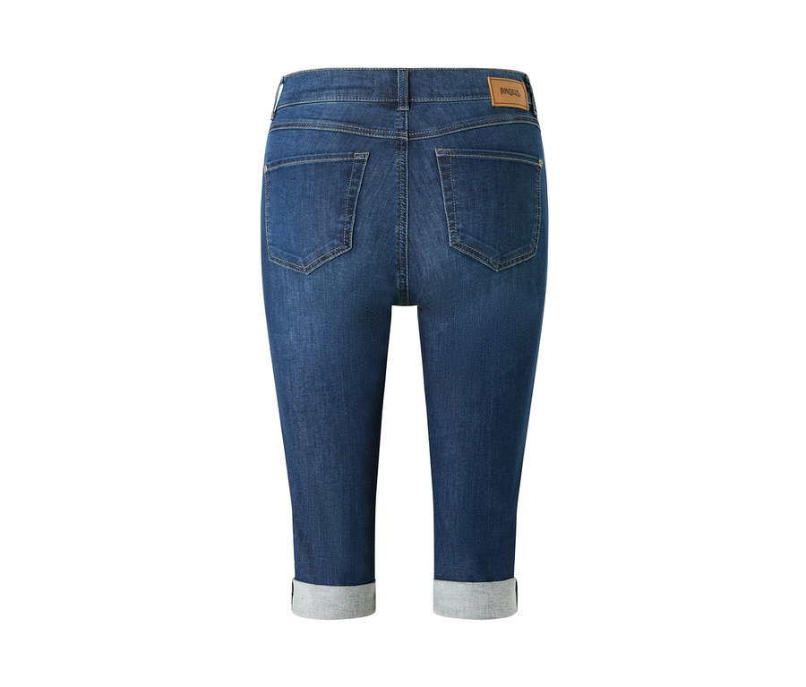 Pohľad zozadu na džínsy Angels »Capri Turn-Up«, Slim Fit, modré.
