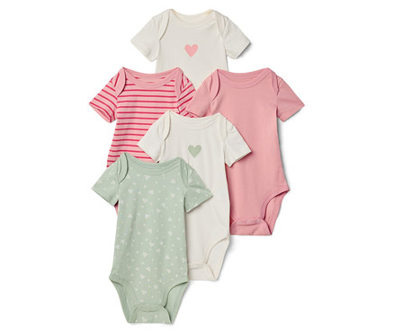 Detské body, ktoré rastú s dieťaťom, 5 ks, srdiečka