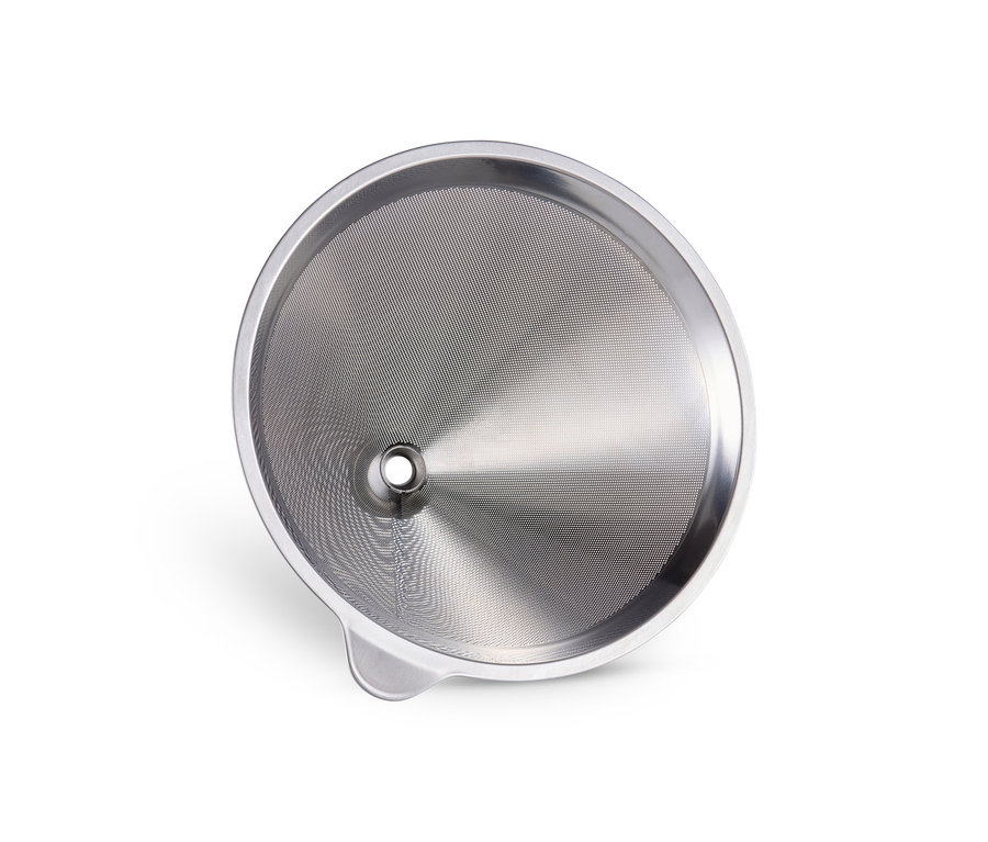 Kovové sitko BEEM Pour Over, 0,75 l na bielom pozadí.