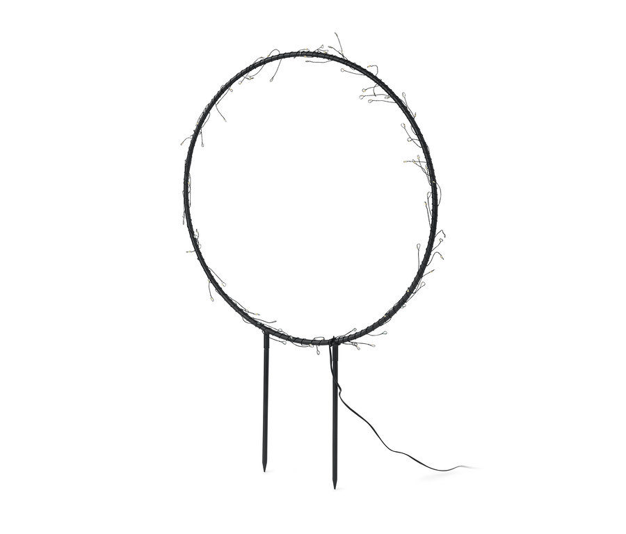 Kovový kruh s LED diódami do exteriéru.