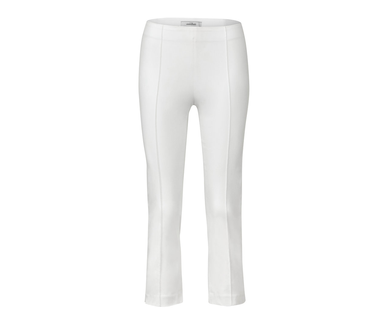 Biele sedemosminové elastické nohavice.
