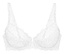 Biela podprsenka Triumph Amourette Maxi W z čipky s vlnitým okrajom.