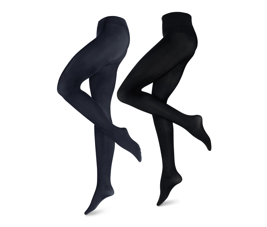 Dvoje jemných pančuchových nohavíc.