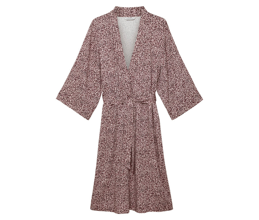 Celoplošné šaty so zvieracou potlačou a zaväzovaním v páse.