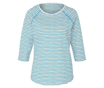Prúžkované tričko s trojštvrťovými rukávmi