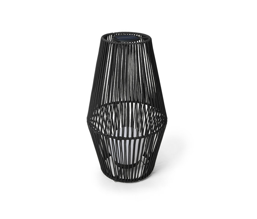 Veľký solárny lampáš s textilnou šnúrkou.