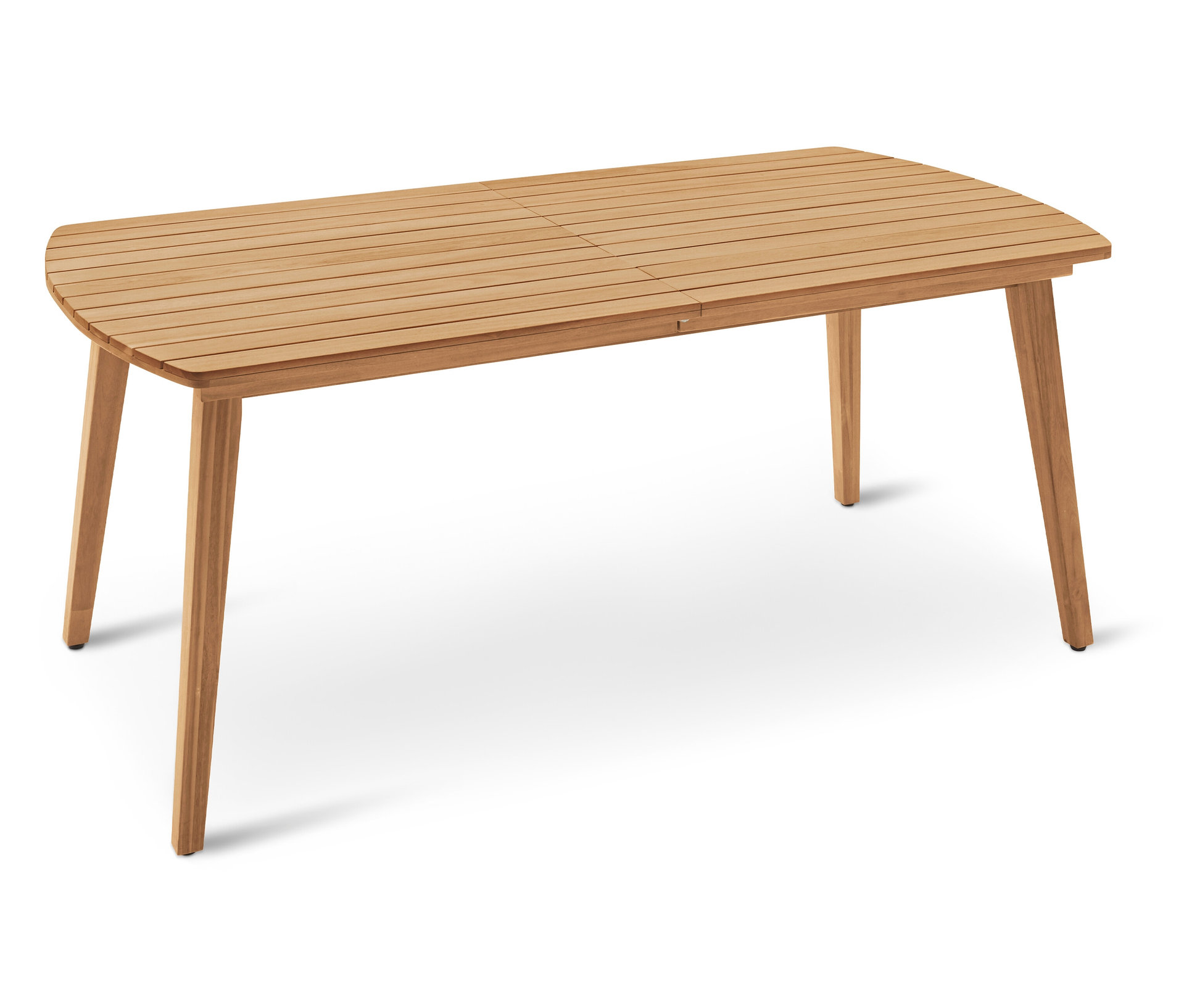 E-shop Rozťahovací záhradný stôl so zaoblenými prednými stranami, cca 180 ‒ 240 cm