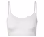 Biely bralet s tenkými ramienkami.