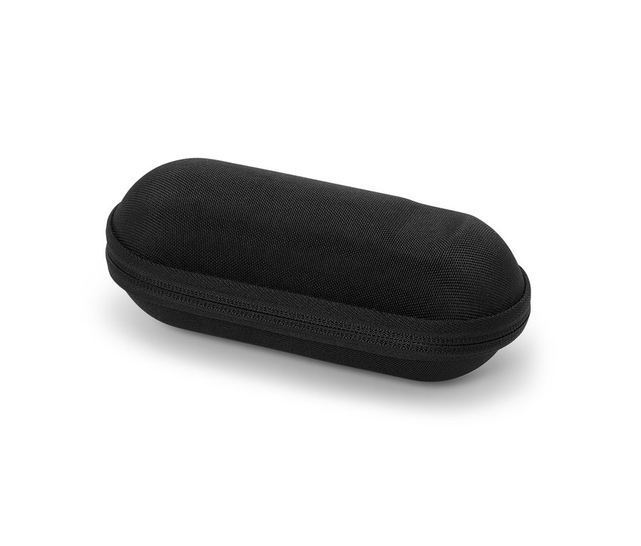 Čierne puzdro na držiak na fľaše so zipsom.