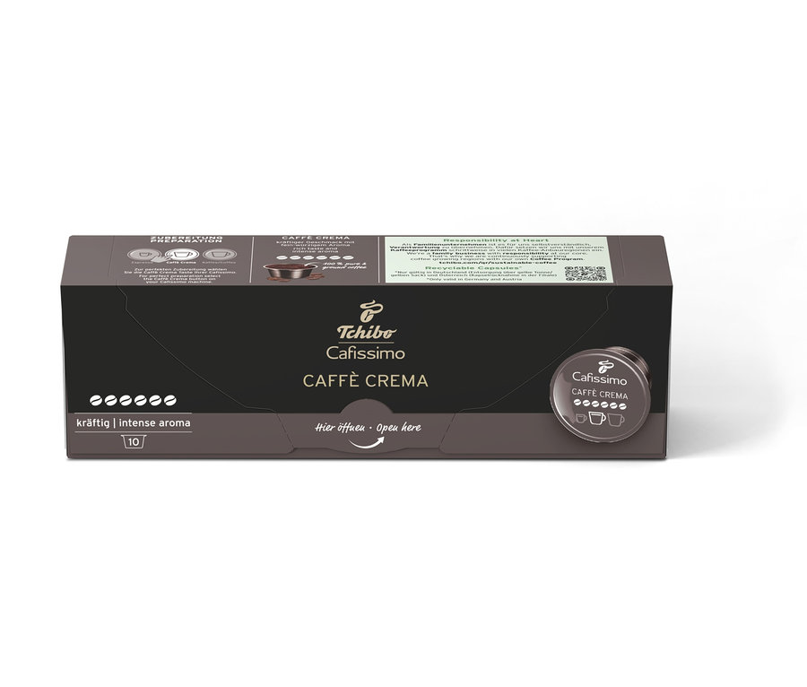 Balenie kávových kapsúl Cafissimo Caffè Crema kräftig.