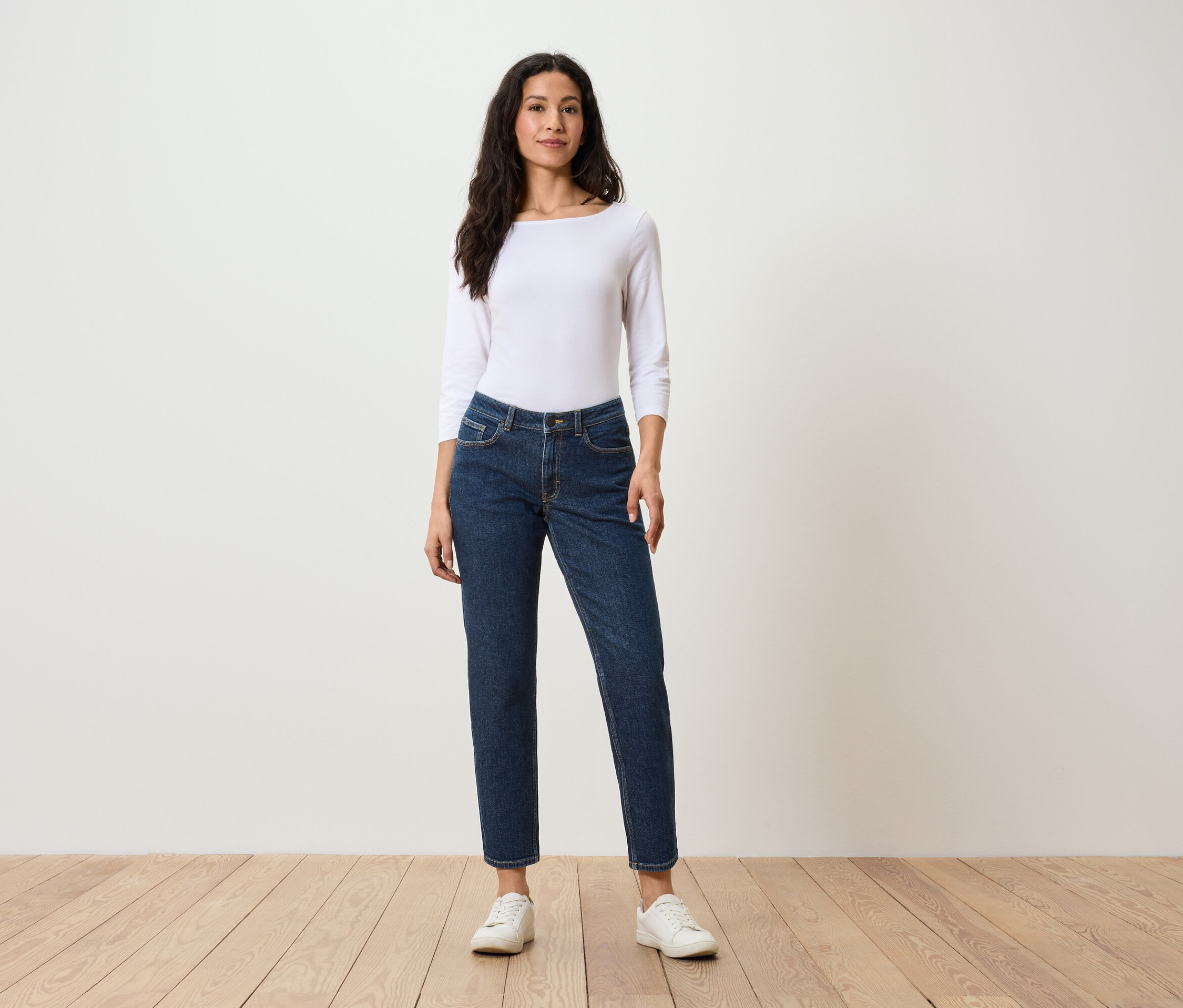 Tchibo - Moderné džínsy – strih »Ava«, tmavomodrý denim