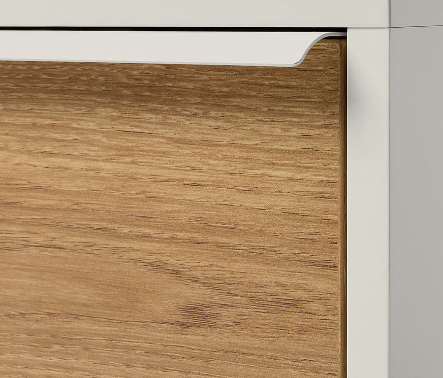 Detail zásuvky lavice na sedenie »LEEG« s 2 zásuvkami.