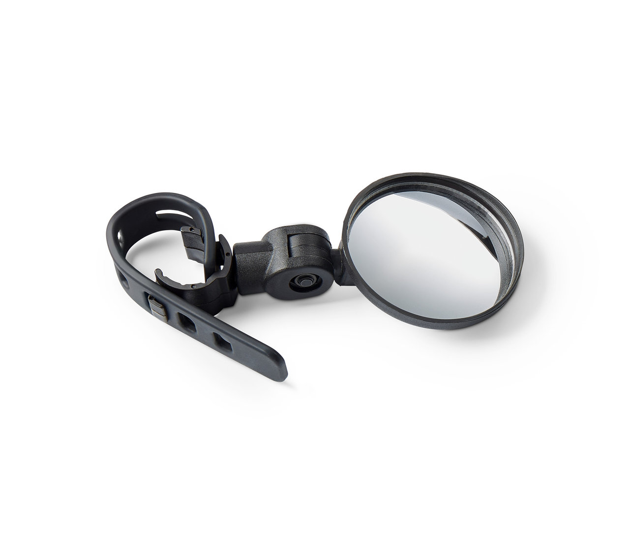 Čierne malé zrkadlo na bicykel.