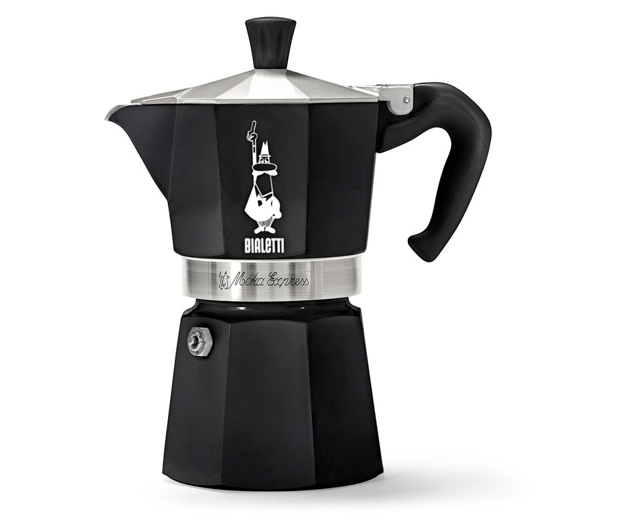 Kávovar na moka kávu Bialetti Moka Express, 190 ml, čierny