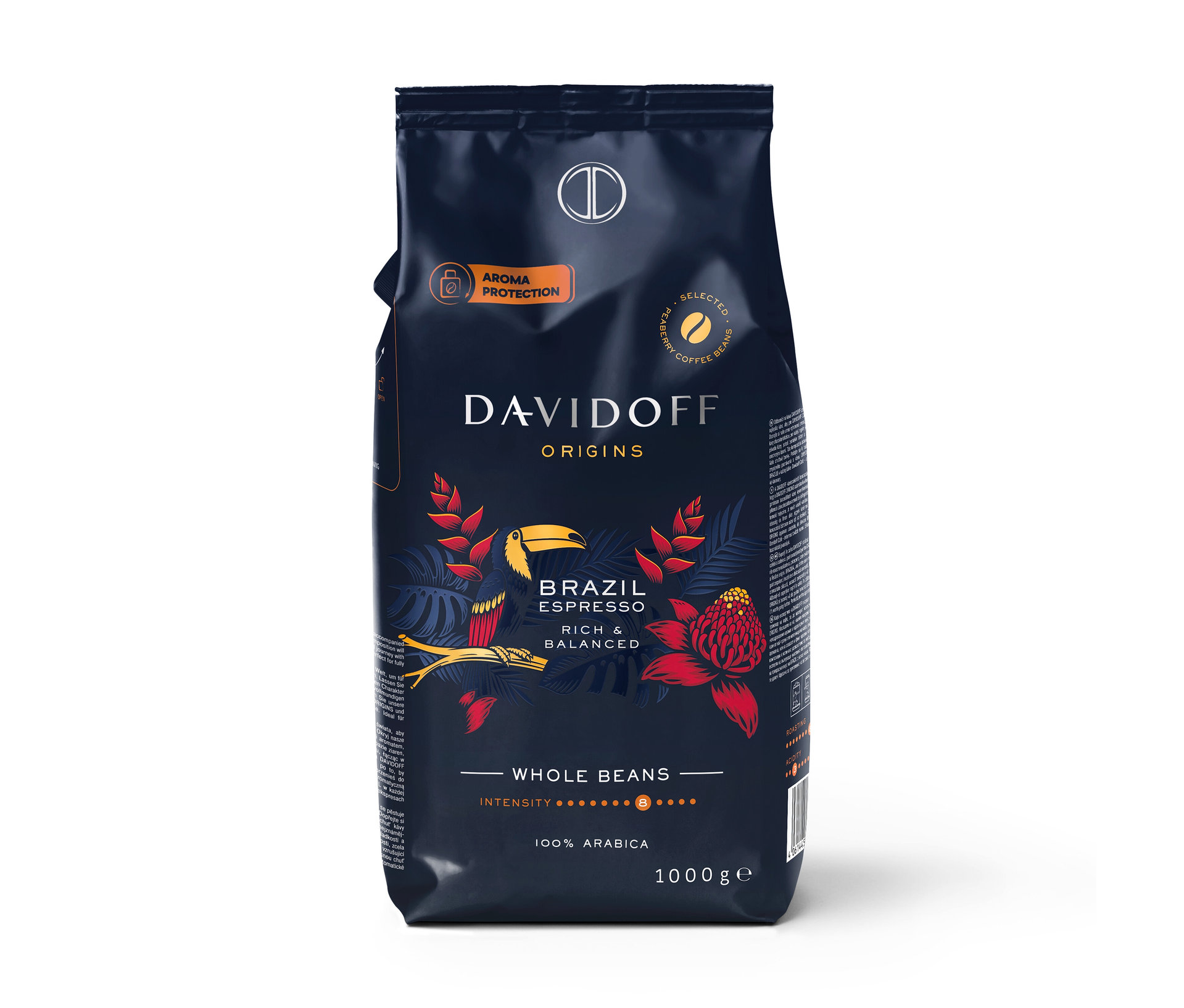 Tchibo - Davidoff Café Origins Brazil - 1 kg zrnkovej kávy - Intenzita: 8/12