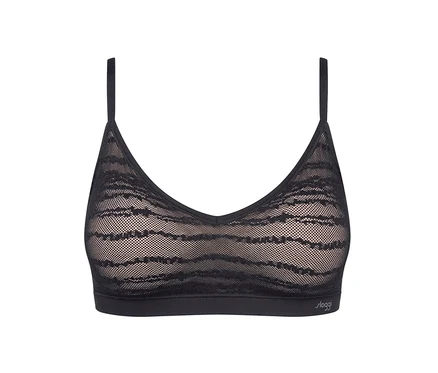 Čierna podprsenka sloggi FREE Evolve PU Lace.