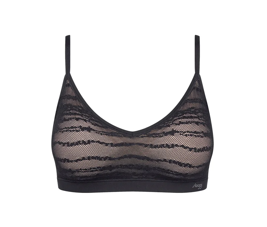 Čierna podprsenka sloggi FREE Evolve PU Lace.
