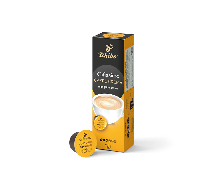 Balenie Cafissimo Caffè Crema mild a kapsula. Balenie obsahuje 10 kapsúl.