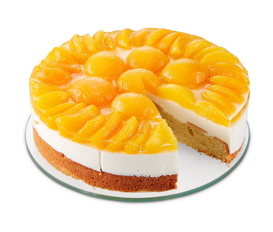 Broskyňová torta na forme na tortu a tarte 2 v 1.