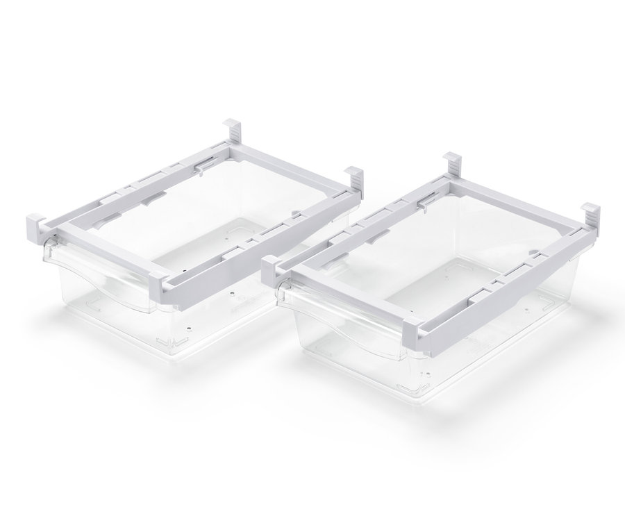 Dva výsuvné boxy do chladničky.