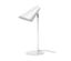 Biela kovová stolová lampa »Cale«.
