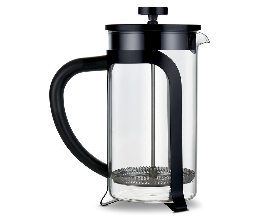 Čierna kanvica french press 800 ml, 6 šálok.