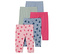 Detské legínsy, 5 ks, celoplošná srdiečková potlač