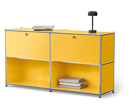 Kovový regál »CN3« s výklopnými priehradkami, žltý